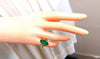 5.55ct Lab Emerald Victorian Royale Solitaire Ring 14kt