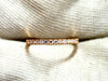 .40ct natural round diamond band ring 14 Karat Bead Set Pave Flat Band