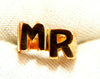 MR Initial Ring 14kt Brushed