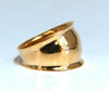 Wide Flat band slight dome ring14kt