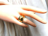 Wide Flat band slight dome ring14kt