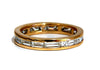 2.20ct. natural baguette diamonds eternity ring 14kt Gold 3.8mm size 8.5