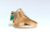 1.44 carat natural pear-shaped emerald vintage satinshine ring 14kt
