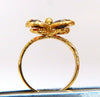 4 carat natural garnets clover ring 18 karat yellow gold