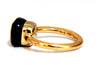 Designer 10x10 mm Natural Jet Black Onyx Ring 18 Karat