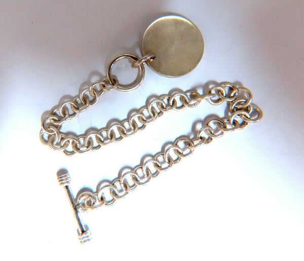 Sterling Silver Toggle Charm Link Bracelet