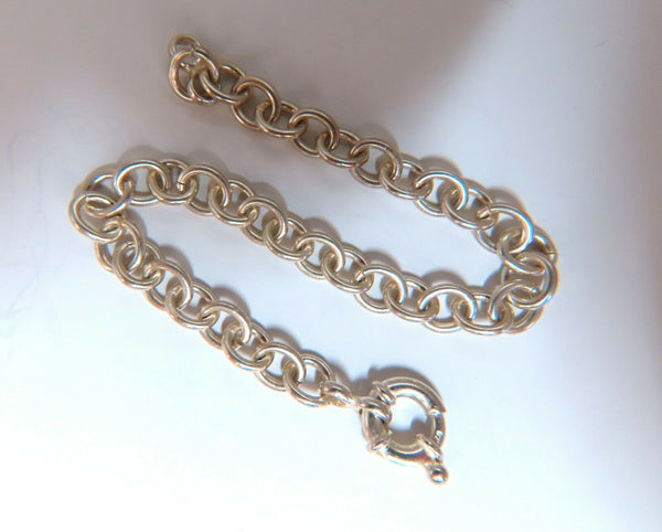 7.5mm Sterling Silver Charm Link Bracelet