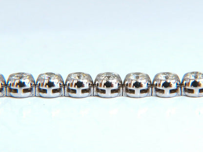 3.07 carat natural round diamonds tubular flush link tennis bracelet 14kt