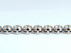 3.07 carat natural round diamonds tubular flush link tennis bracelet 14kt
