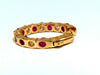 4.90ct natural Ruby diamonds elongated hoop earrings 14kt yellow gold inside out