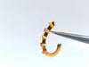 .40ct natural Ruby Diamond semi hoop earrings 14 karat gold