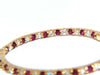 4.80ct natural Ruby diamonds hoop earrings 14kt yellow gold inside out