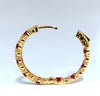 7.19ct natural Ruby diamonds hoop earrings 14kt yellow gold inside out