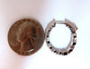 2.93ct Natural Round Diamond elongated hoop earrings 14kt 20m share prong