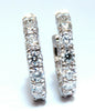 2.93ct Natural Round Diamond elongated hoop earrings 14kt 20m share prong
