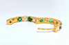 3.34ct natural emerald diamonds hoop earrings 14kt yellow gold inside out