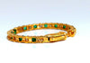 3.77ct natural emerald diamonds hoop earrings 14kt yellow gold inside out