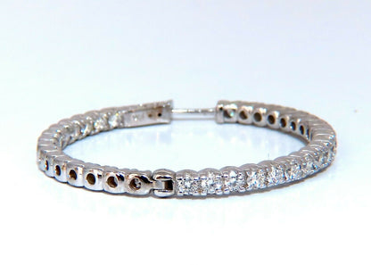 3.90ct Natural Round Diamond circle hoop earrings 14kt 40m share prong