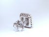 1.01ct. natural round diamond square cluster earrings 14 karat Halo