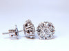 1.70ct. natural round diamond cluster earrings 14 karat floreta