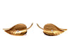 .36ct. natural round diamond 3d leaf pattern earrings 14kt non pierced