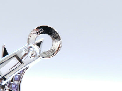 4.50ct natural purple amethyst clip earrings 18kt Cosmopolitan Mod deco