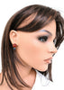 Natural Cornelian & Lapis Lazuli earrings 14kt