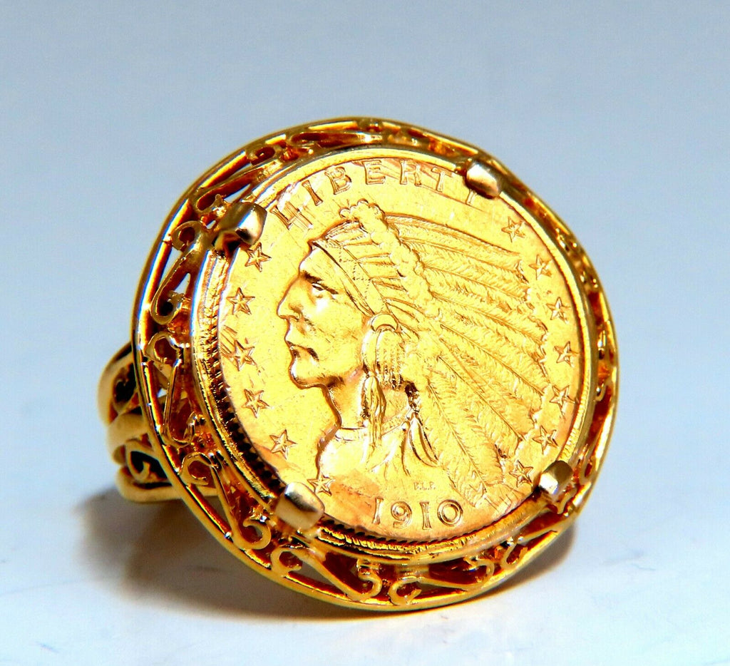 Indian head gold hot sale coin ring