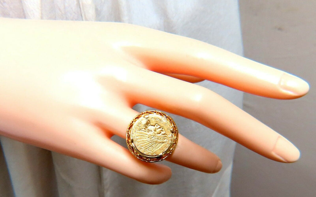 Queen Elizabeth Gold Coin Ring 45398: quality jewelry at TRAXNYC - buy  online, best price in NYC!