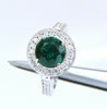 GIA Certified: 1.62ct Natural Emerald Diamonds Ring 14kt (F1)