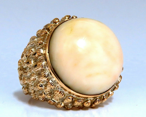 GIA Certified Natural Coral Ring 14kt