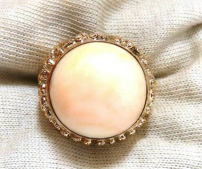 GIA Certified Natural Coral Ring 14kt
