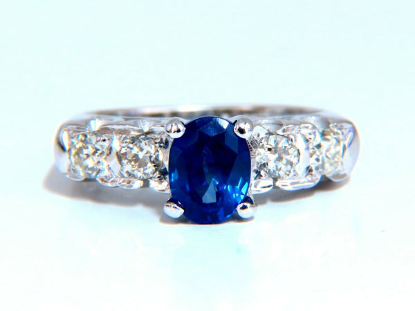 GIA Certified 1.36ct Sapphire Diamonds Ring 14kt