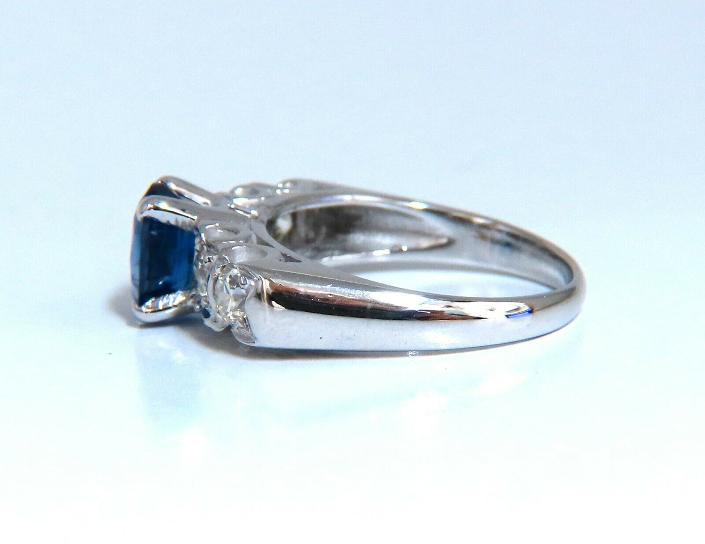 GIA Certified 1.36ct Sapphire Diamonds Ring 14kt