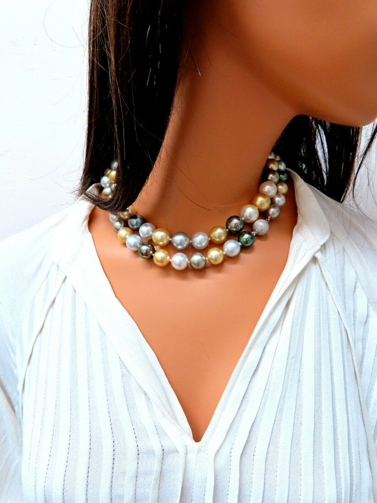 GIA certified pearl necklace in double strand