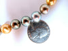 GIA certified Natural Multicolor Tahitian Saltwater Pearls necklace 11.5m 14k