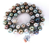 GIA certified Natural Multicolor Tahitian Saltwater Pearls necklace 9m 14k