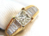 2.90CT 18KT BRILLIANT PRINCESS BAGUETTES DIAMOND RING MODERN DECO PRIME