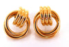 14kt Gold Circular Tube Earrings Knocker Classic