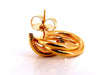 14kt Gold Circular Tube Earrings Knocker Classic