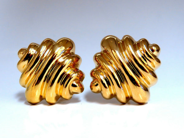 14kt Gold Clip earrings Crest Classic