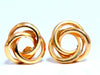 14kt Gold interwined Braided Earrings