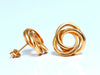 14kt Gold interwined Braided Earrings