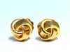 14kt Gold interwined Braided Earrings 8mm