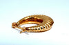 14Kt Gold Hoop Classic Shrimp Earrings Mid