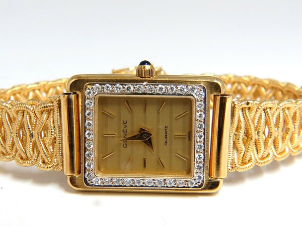 Vintage Geneve Swiss Quartz .36ct Diamonds watch