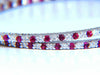 2.40ct natural Ruby diamonds hoop earrings 14kt white gold inside out 50mm