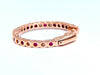 2.20ct natural Ruby diamonds hoop earrings 14kt rose gold inside out 24mm