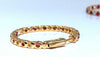 6.25ct natural Ruby diamonds hoop earrings 14kt yellow gold inside out 35mm
