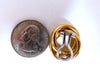 18kt Gold Clip earrings Double Circles Loop